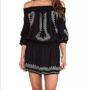 Tularosa smocked waist off the shoulder dress